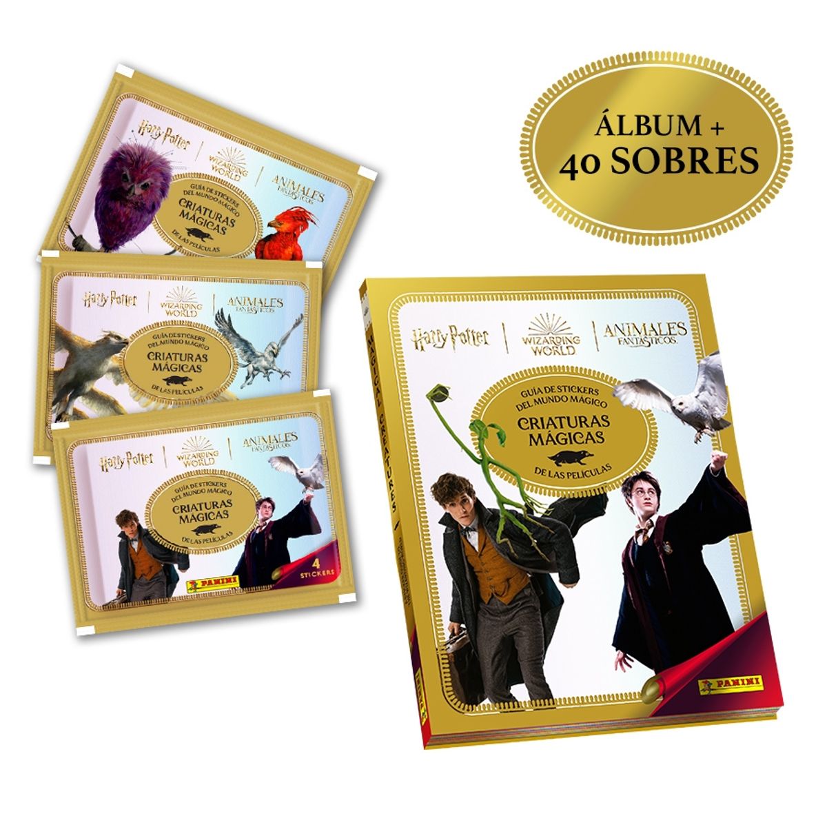 PANINI - Pack Criaturas Mágicas de Harry Potter (Álbum + 40 Sobres)