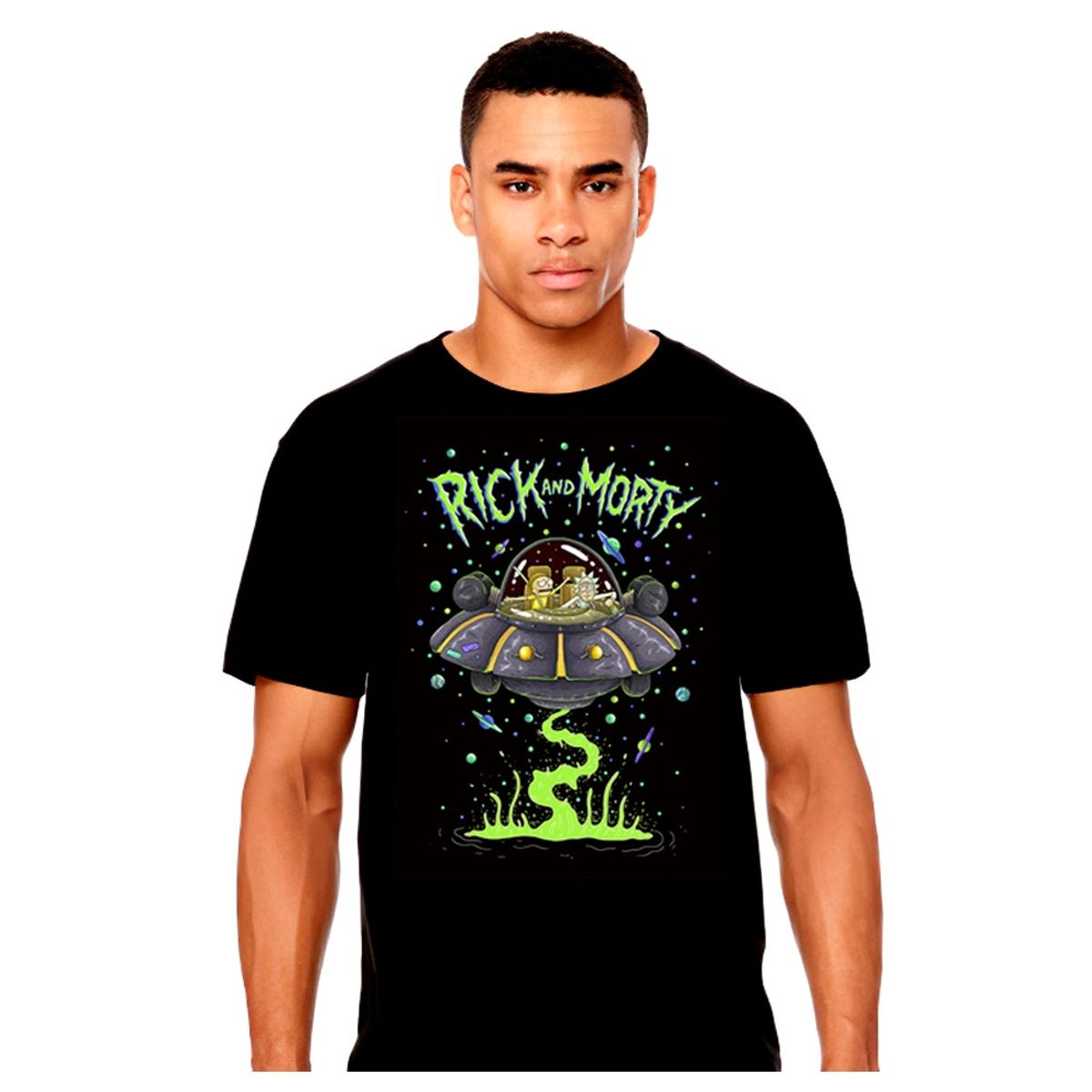 GENERICO - Rick And Morty - Nave Fluor - Animacion - Polera