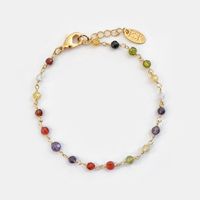 Pulsera Mujer Enchape Oro 18kt Naranja Luzmi
