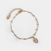 Pulsera Mujer Enchape Oro 18kt Virgen Rayos Ilanit
