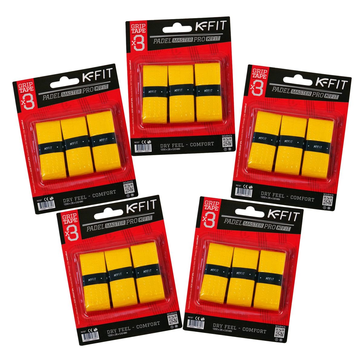 K FIT - Over Grip K-FIT Amarillo Pack 15 Unidades