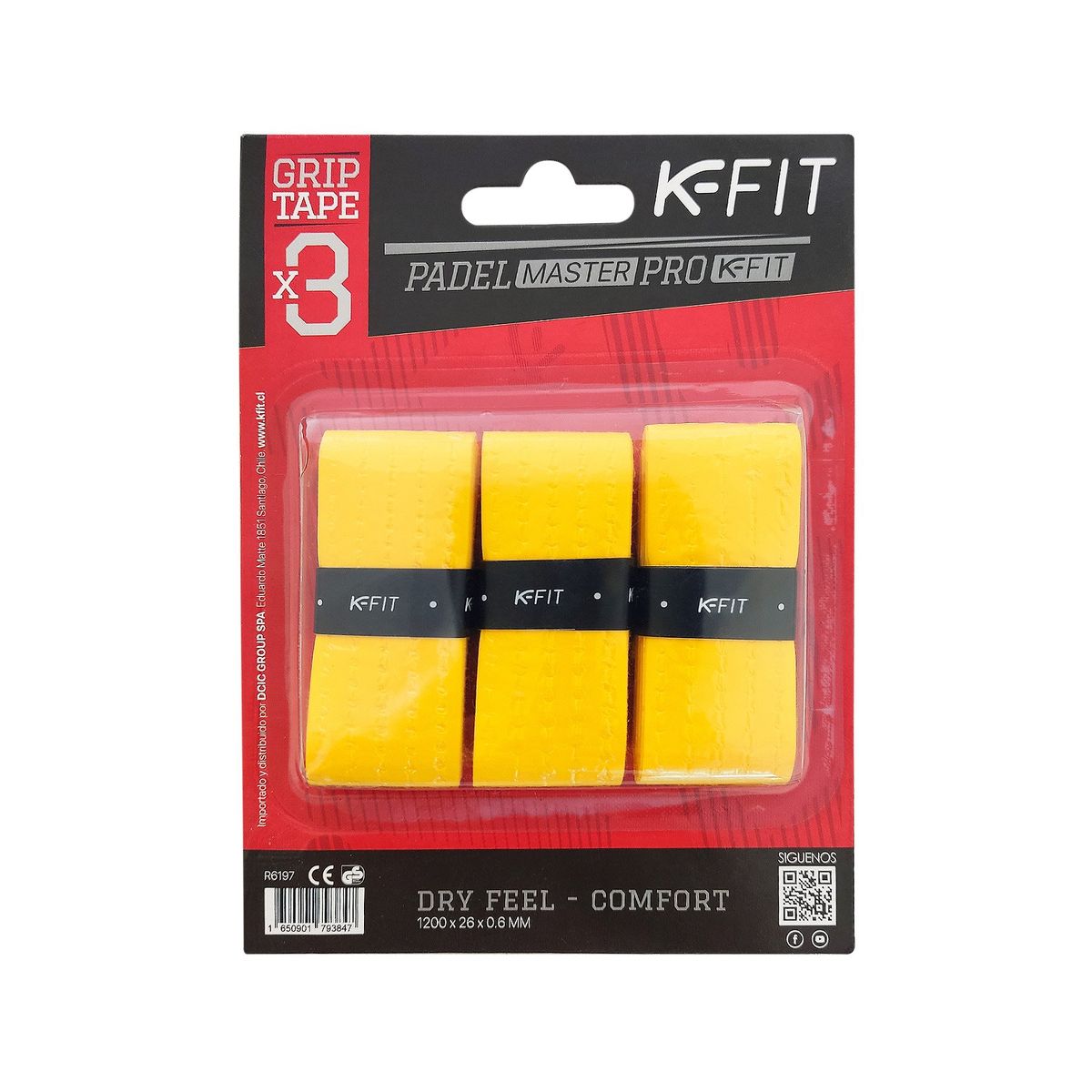 K FIT - Over Grip K-FIT Amarillo Pack 15 Unidades
