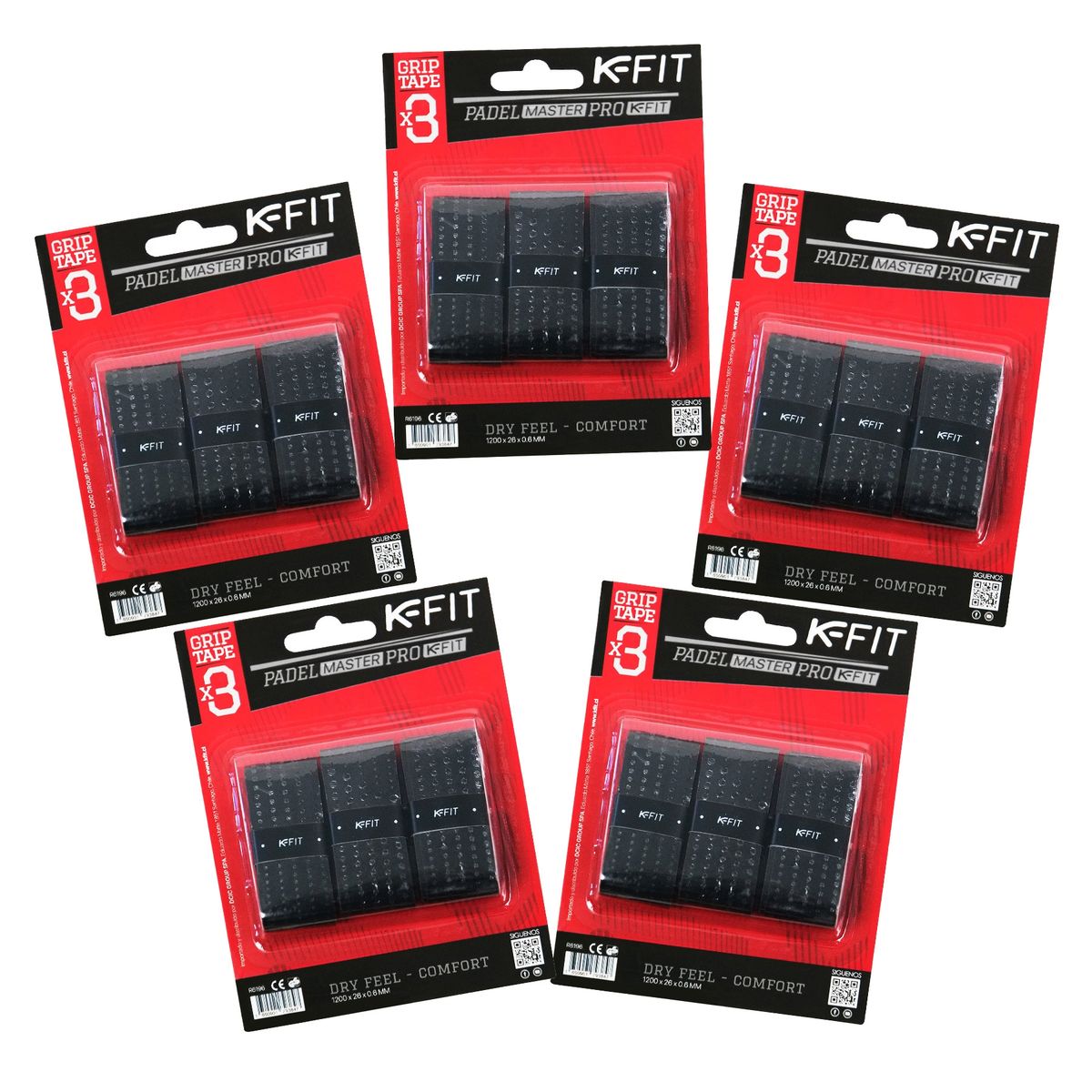 K FIT - Over Grip K-FIT Negro Pack 15 Unidades