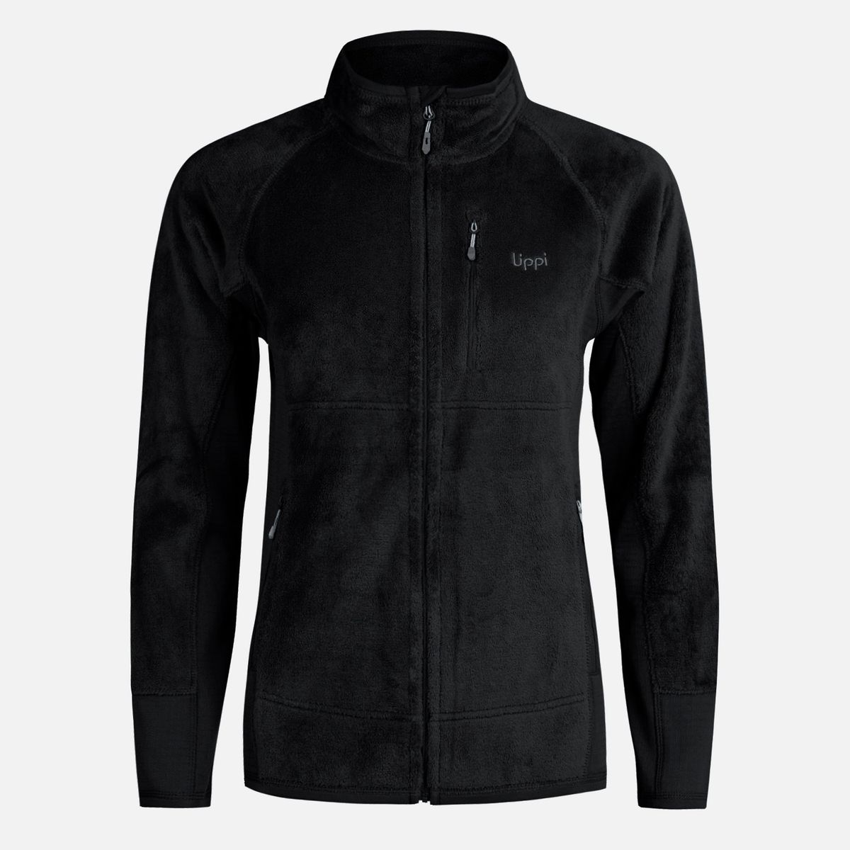LIPPI - Poleron Mujer Numan Shaggy-Pro Jacket Negro Lippi