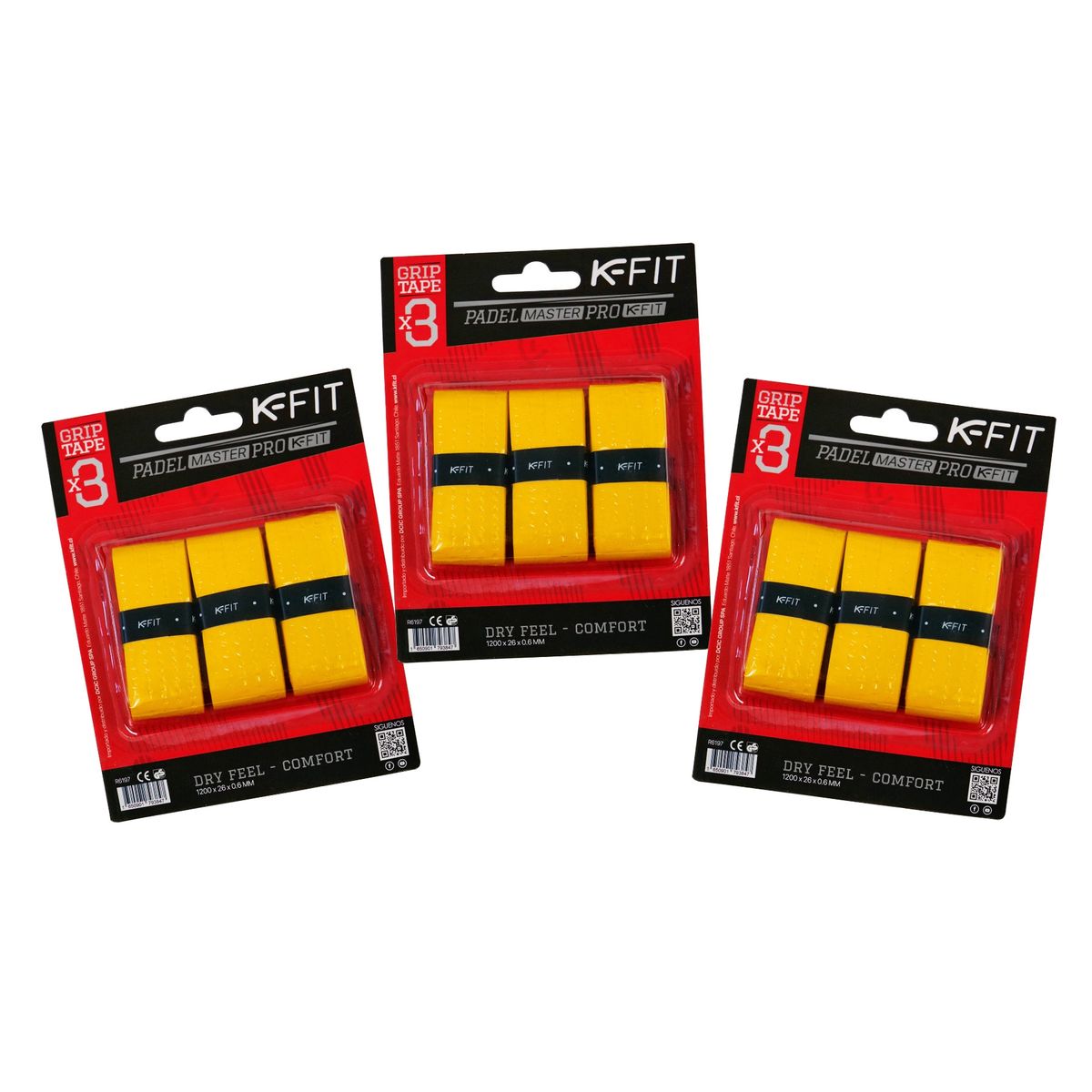 K FIT - Over Grip K-FIT Amarillo Pack 9 Unidades