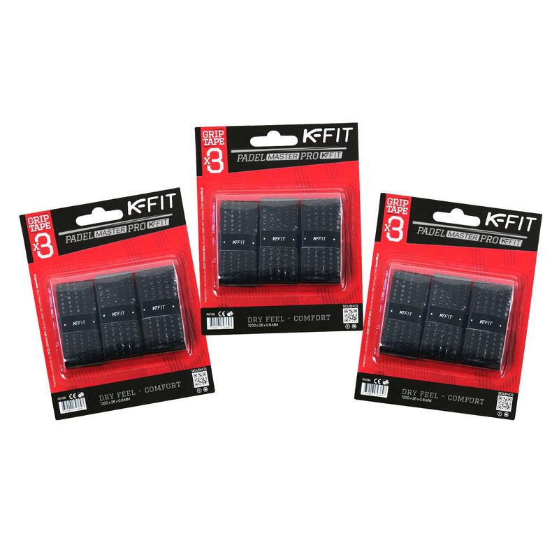 K FIT - Over Grip K-FIT Negro Pack 9 Unidades