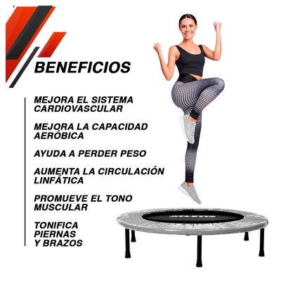 Imagen 2 del producto Trampolín 1 Metro Plegable Fit Cama Elástica Gris
