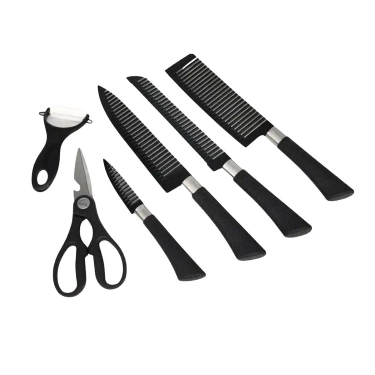 GENERICO - Set de Cuchillos de 6 Piezas Acero Inoxidable