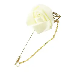 GENERICO - Broche de Rosa Blanca Nisi Accesorios