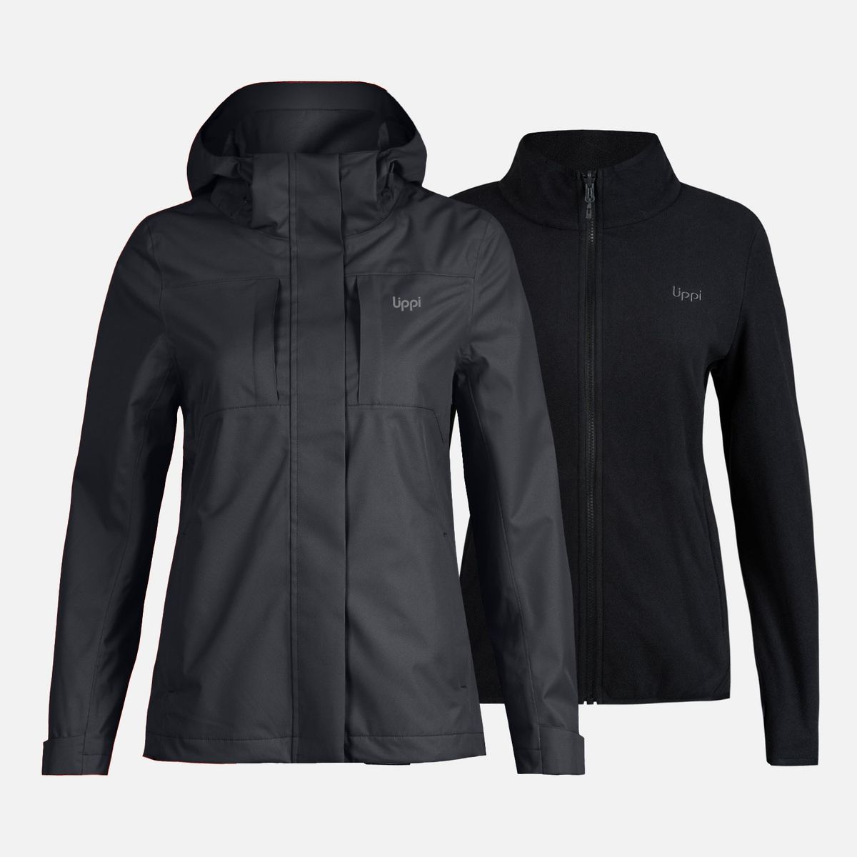 LIPPI - Chaqueta Mujer Tres Cruces Fusion-3 Hoody Jacket Negro Negro Lippi