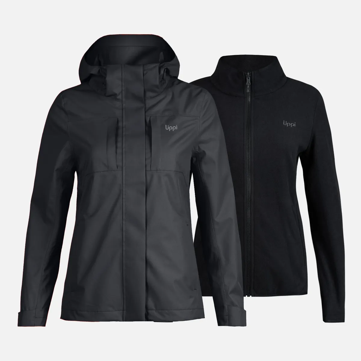 LIPPI - Chaqueta Mujer Tres Cruces Fusion-3 Hoody Jacket Negro Negro Lippi