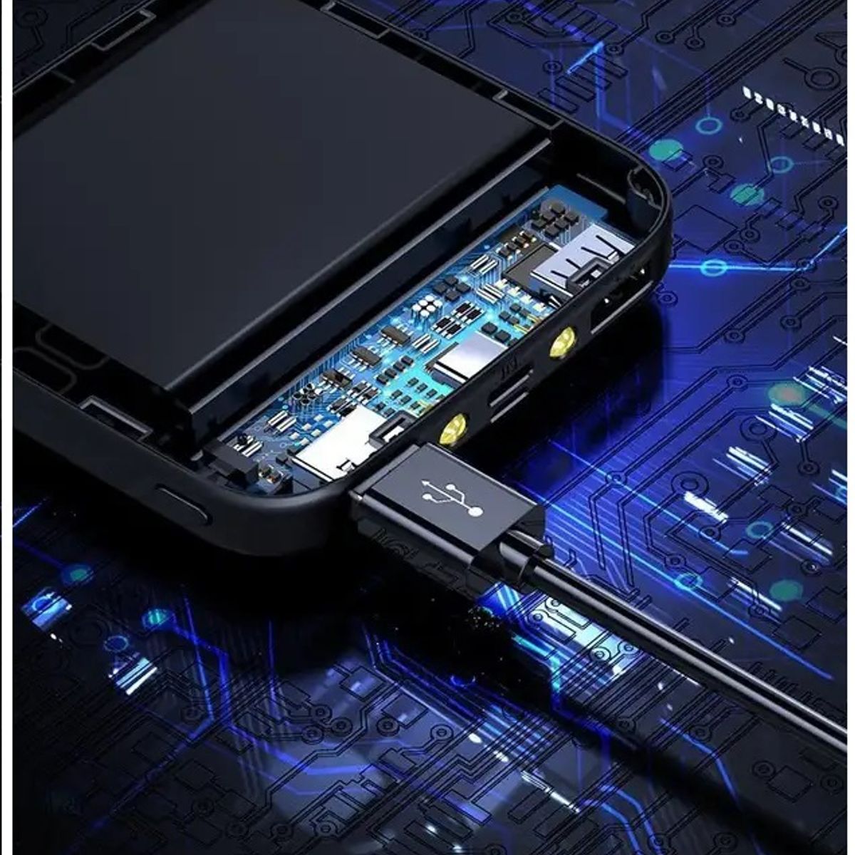 GENERICO - Cargador Portátil Power Bank 10000 mAh 2USB Micro USB Linterna