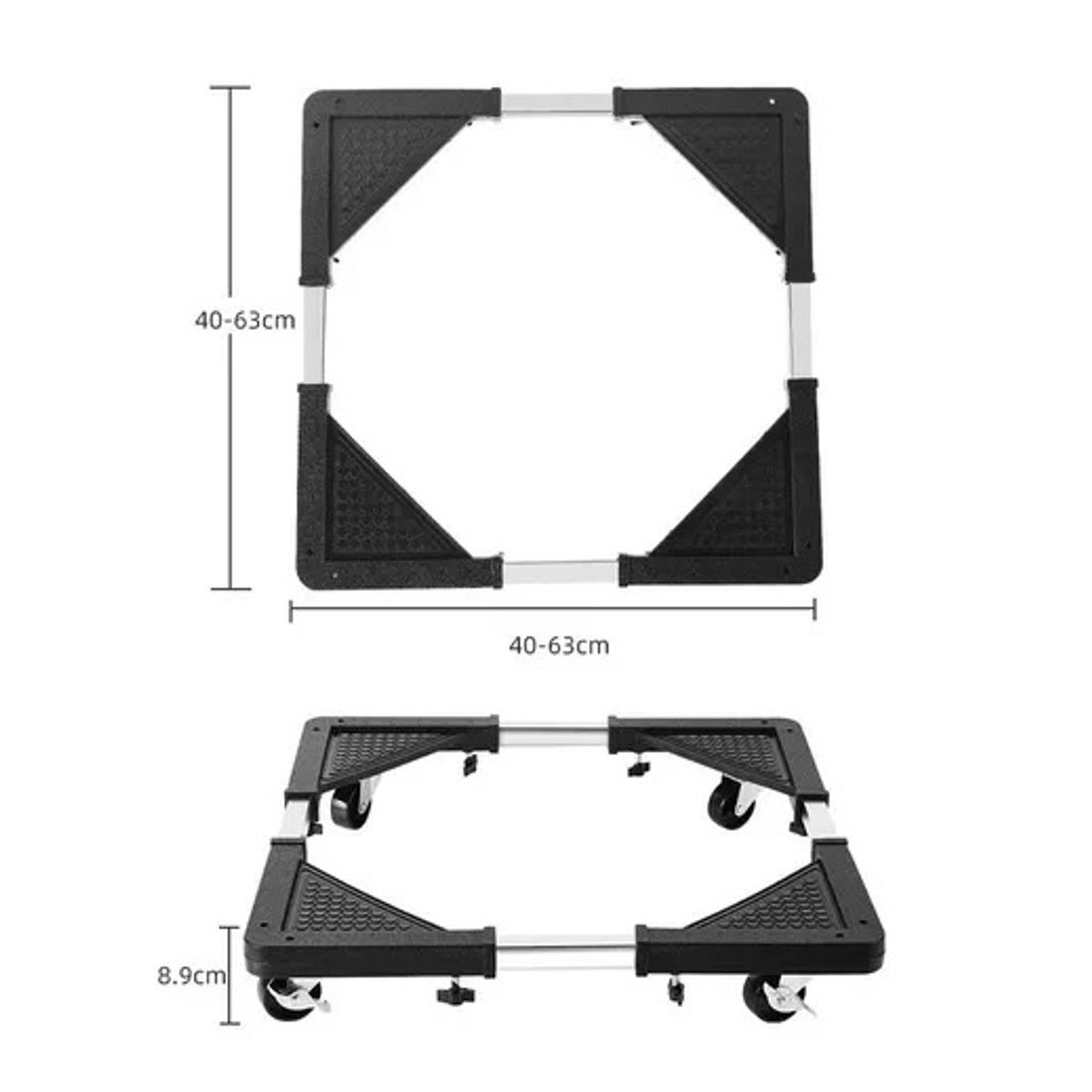 GENERICO - Base Ajustable Multiuso Ruedas Cocina Lavadora Refrigerador