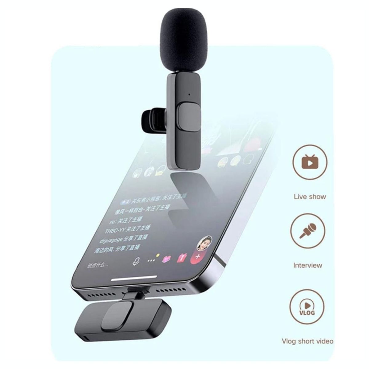 GENERICO - Microfono Inalambrico K8 para Android Tipo C