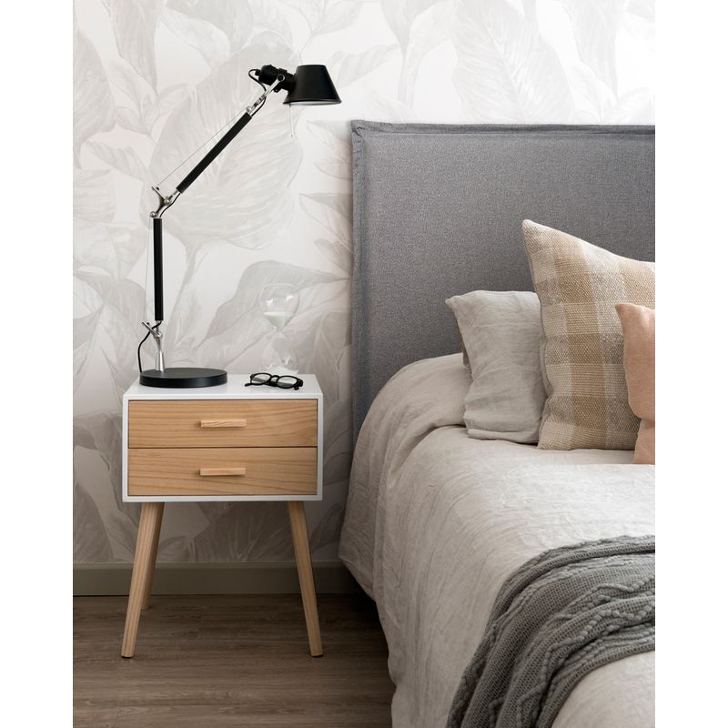 KABECEROS - RESPALDO DE CAMA CON FUNDA LAVABLE - KING - LINO PIREO GRIS OSCURO