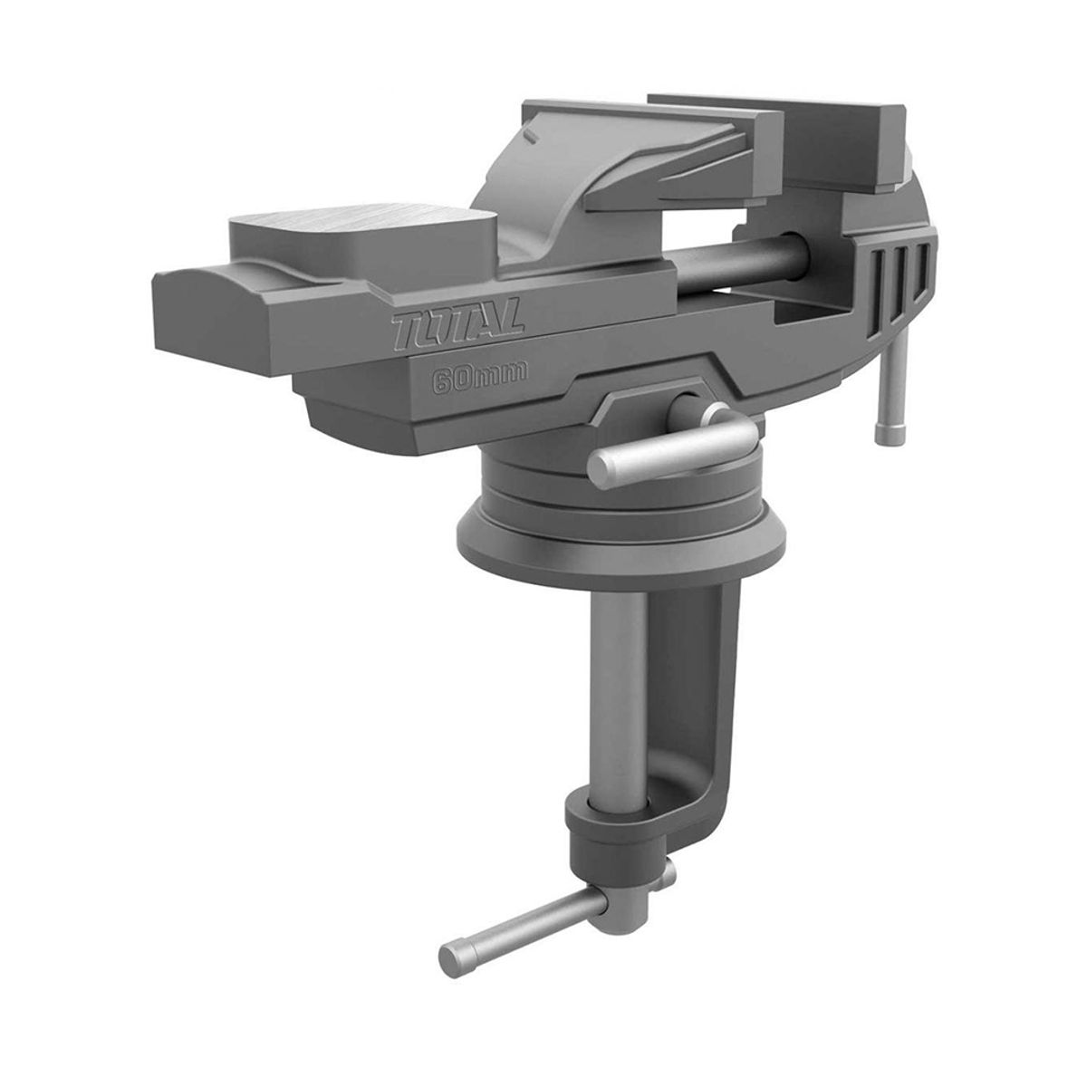 TOTAL TOOLS - Tornillo de Banco Base Giratoria 60mm TOTAL