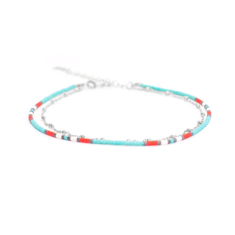 ZAZU - Tobillera Cecil con Cadena de Plata-Joyas Zazü