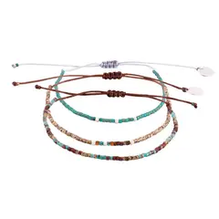 ZAZU - Pack Pulseras Picasso Tierra con Mostacillas de Plata-Joyas Zazü