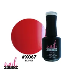 NAIL PRO - Esmalte Permanente X067 ex101 Rojo italiano