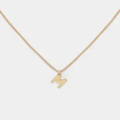 PSK JOYAS - Collar Mujer Enchape Oro 18 Kt 10 Mm Letra M
