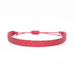 ZAZU - Pulsera Telar Ancha Roja