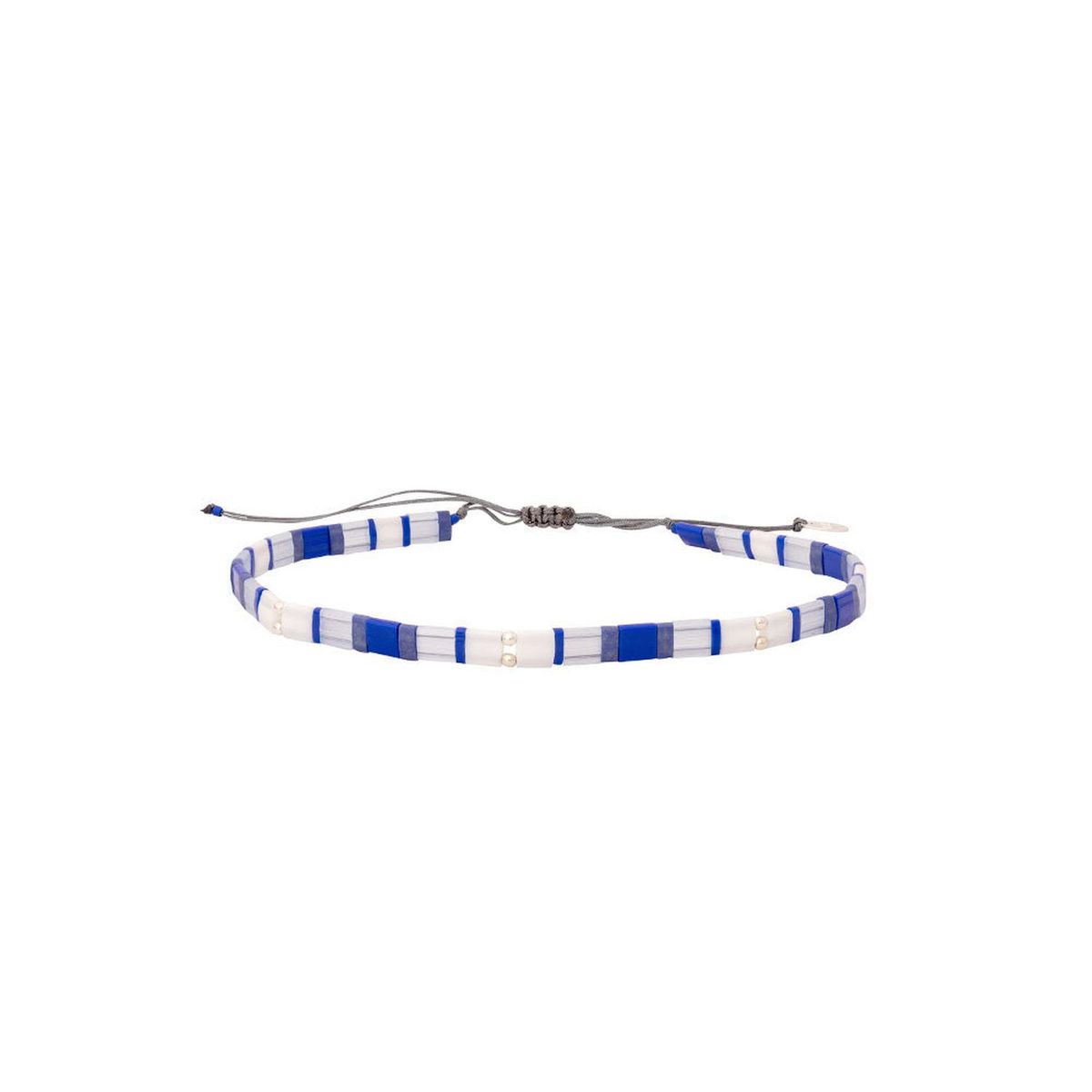 ZAZU - Tobillera Mar con Mostacillas de Plata-Joyas Zazü