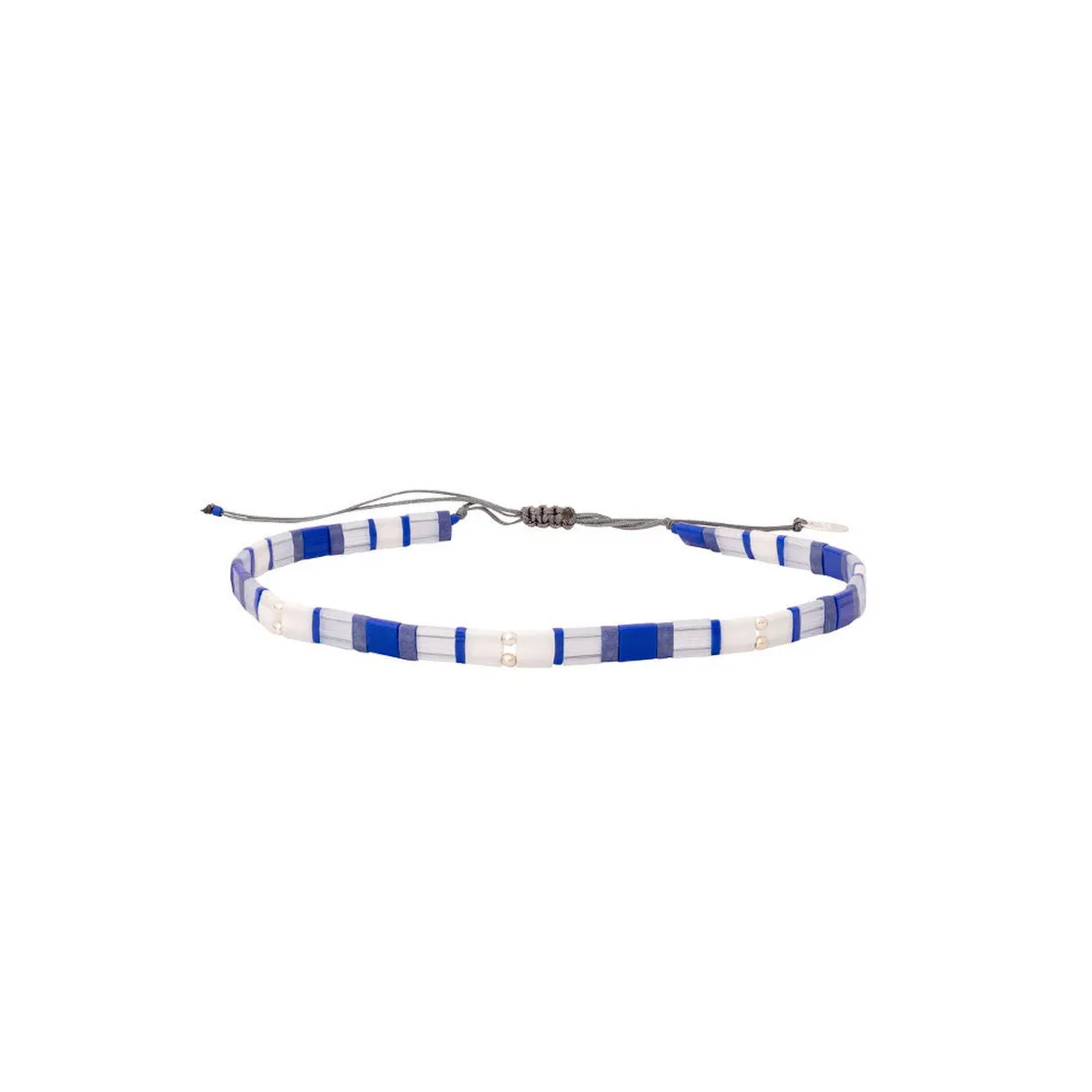 ZAZU - Tobillera Mar con Mostacillas de Plata-Joyas Zazü