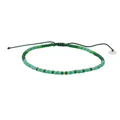 ZAZU - Tobillera Candy Verde con Mostacillas Bañadas en Oro-Joyas Zazü