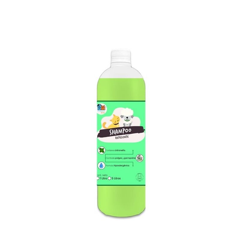 MASCOKITS - Super Shampoo Anti Pulgas Orgánico 1 Lt Perros & Mascotas