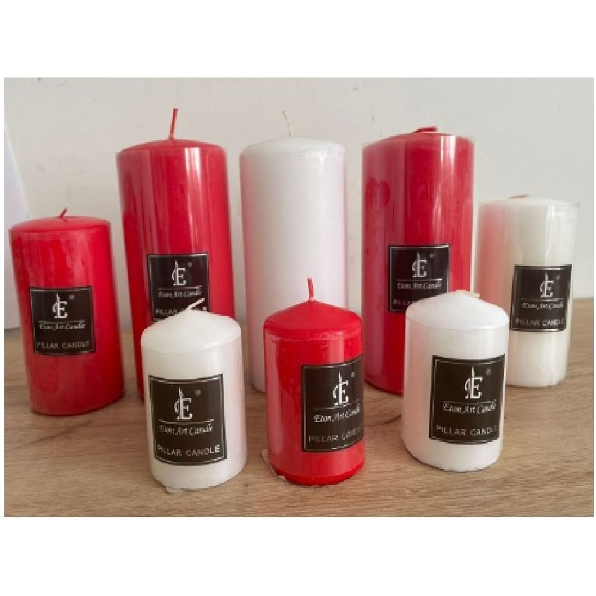 GENERICO - VELÓN ROJO GRANDE CIRIO  14x 7 cm