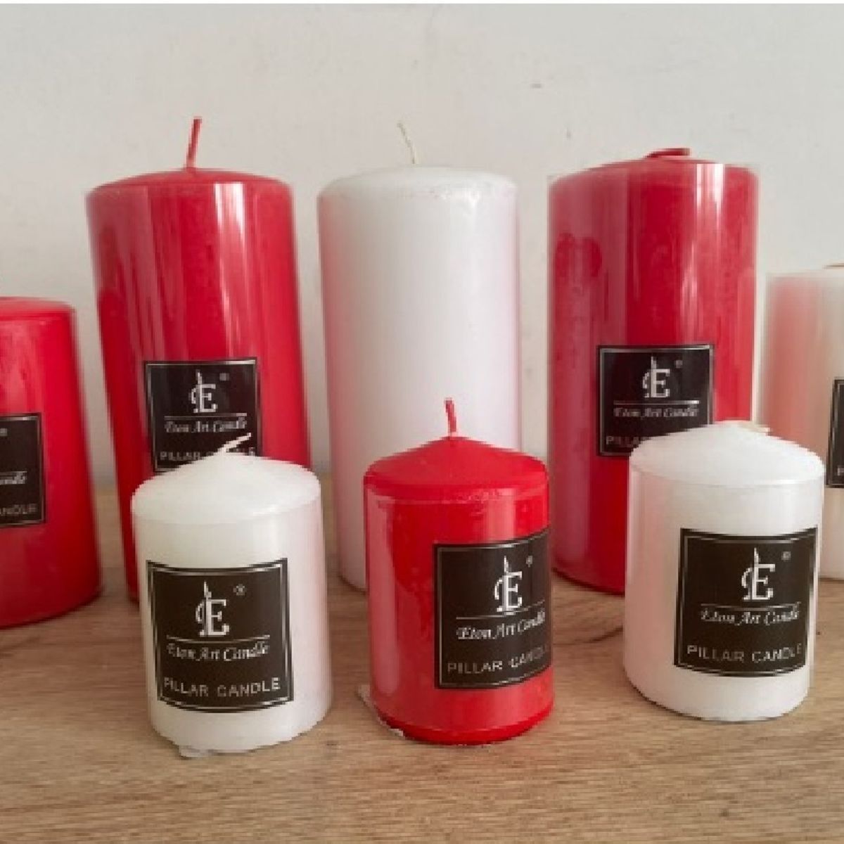 GENERICO - VELÓN ROJO GRANDE CIRIO  14x 7 cm