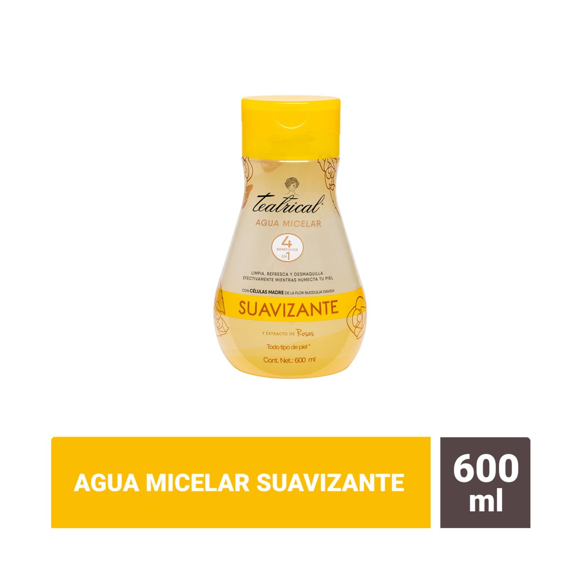 TEATRICAL - Agua Micelar Teatrical Rosas Suavizante 600 ML
