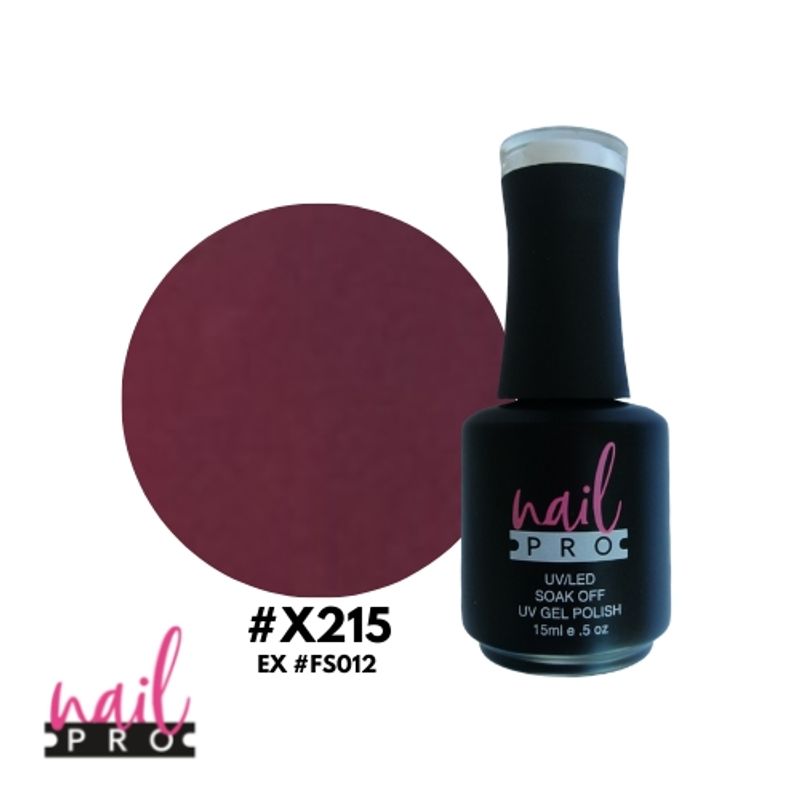 NAIL PRO - NAIL PRO Esmalte Permanente X215 exFS012 Burdeo Pálido