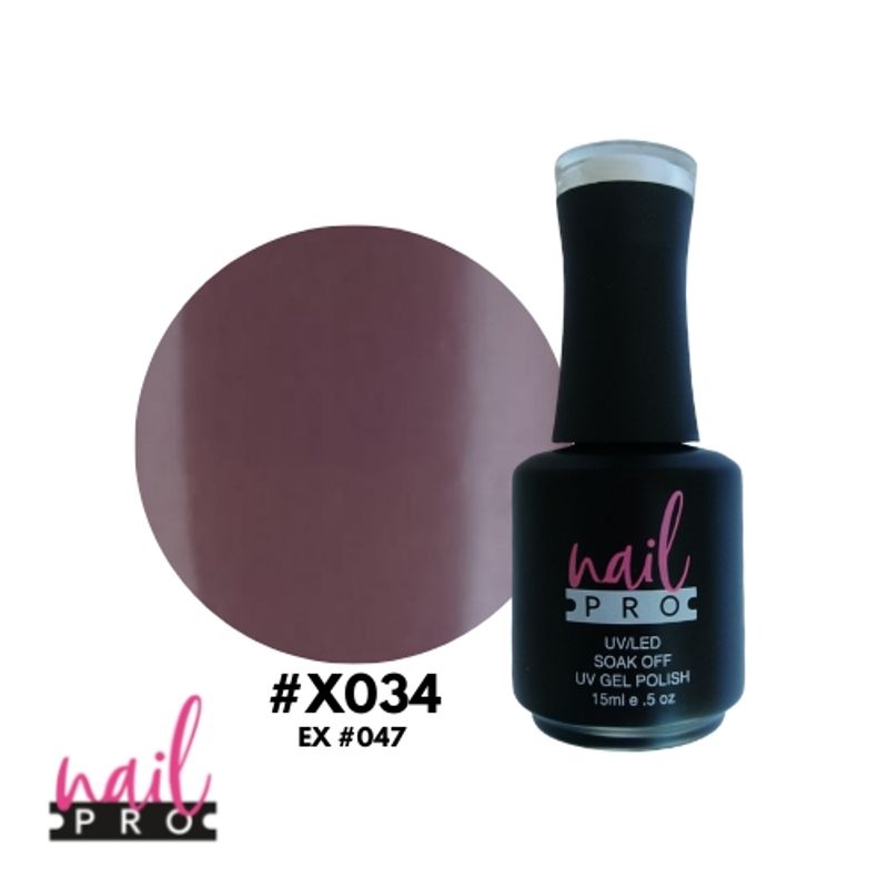 NAIL PRO - NAIL PRO Esmalte Permanente X034 ex047 Nude Morado