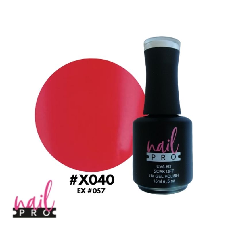 NAIL PRO - NAIL PRO Esmalte Permanente X040 ex057 Rojo Coral fluor