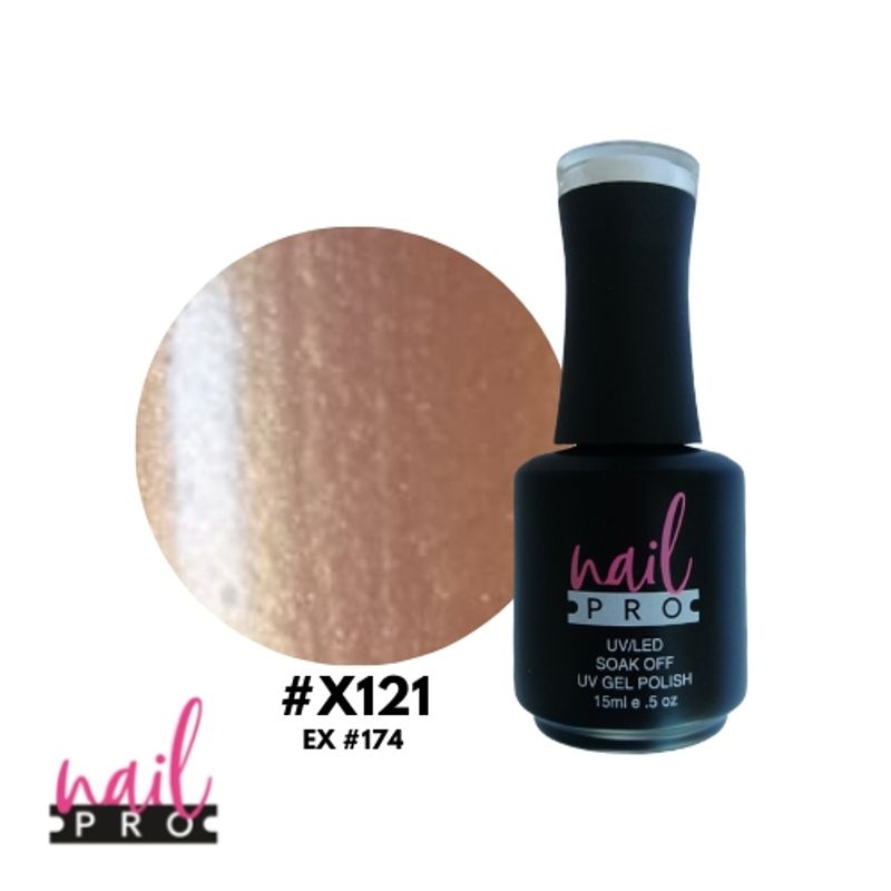 NAIL PRO - NAIL PRO Esmalte Permanente X121 Dorado perlado