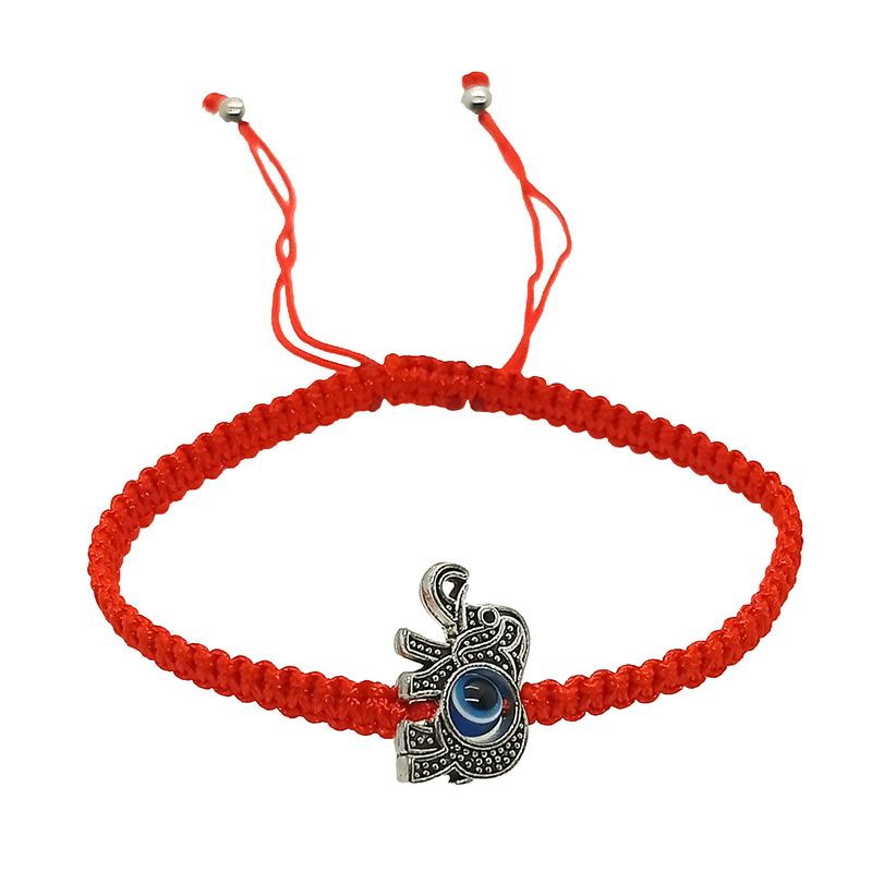 GENERICO - Pulsera Hilo Rojo Ojo Turco con Elefante
