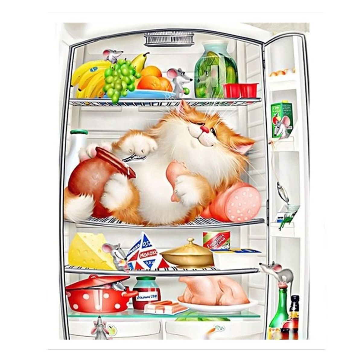 MASTERLIFE - Bordado Diamante Gato Goloso 30x30 Masterlife