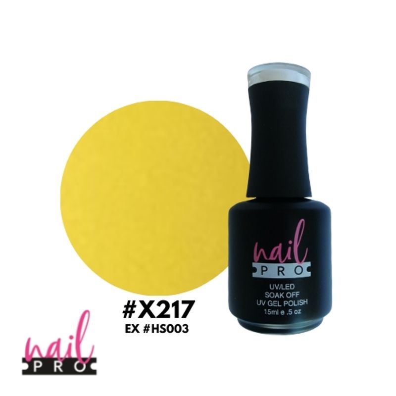 NAIL PRO - NAIL PRO Esmalte Permanente X217 Amarillo Fluor pastel