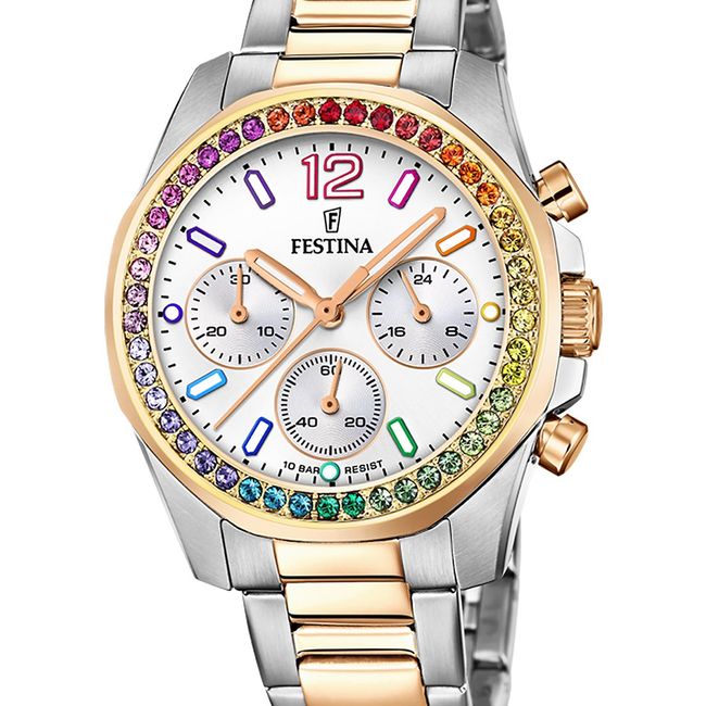 FESTINA - Reloj F20608/2 Festina Blanco Mujer Boyfriend Collection