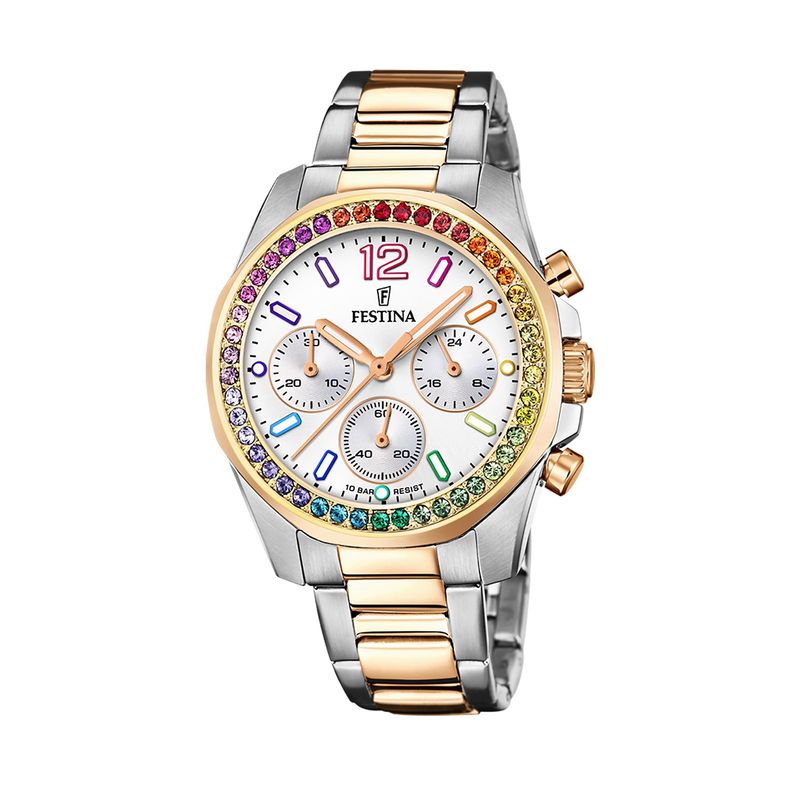 FESTINA - Reloj F20608/2 Festina Blanco Mujer Boyfriend Collection