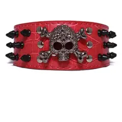 MASCAN - Collar Perro Calavera Puntas Redondas Xl Fucsia