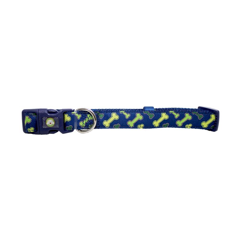 MASCAN - Collar Huesos Perro M Azul Mascan