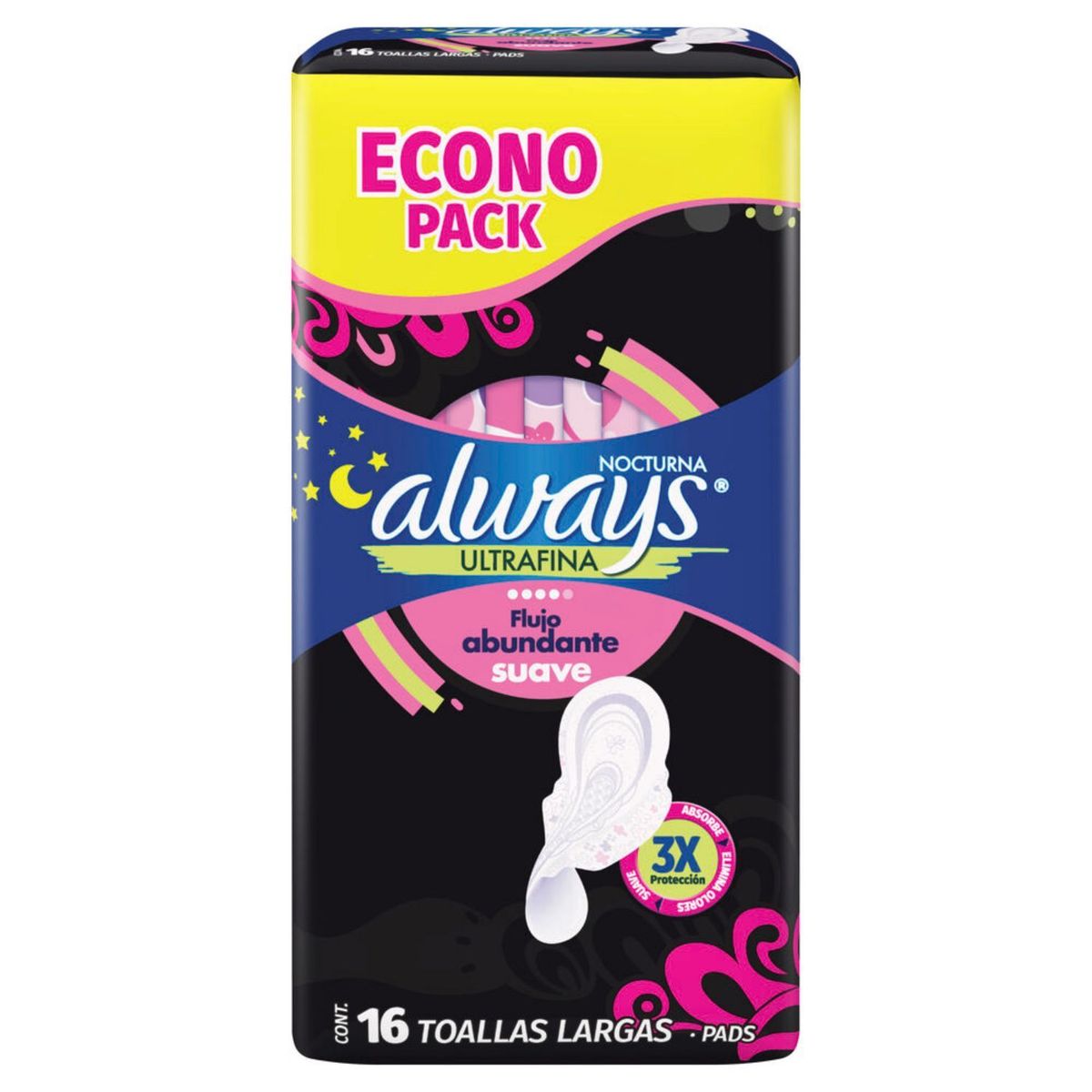 ALWAYS - Pack 2 Toallas Higiénicas Always Nocturnas 16un