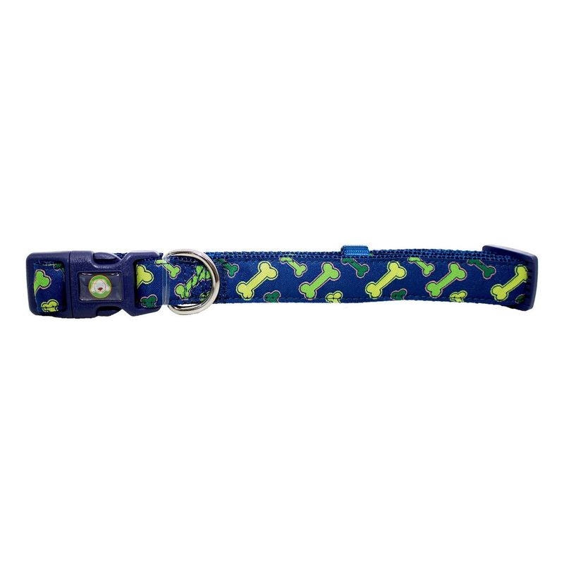 MASCAN - Collar Huesos Perro L Azul Mascan