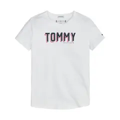 TOMMY HILFIGER - Polera Essential Logo Print Blanco