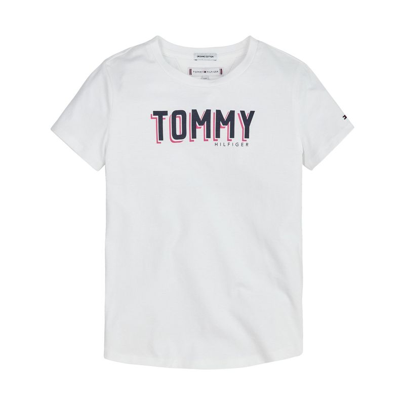 TOMMY HILFIGER - Polera Essential Logo Print Blanco Tommy Hilfiger