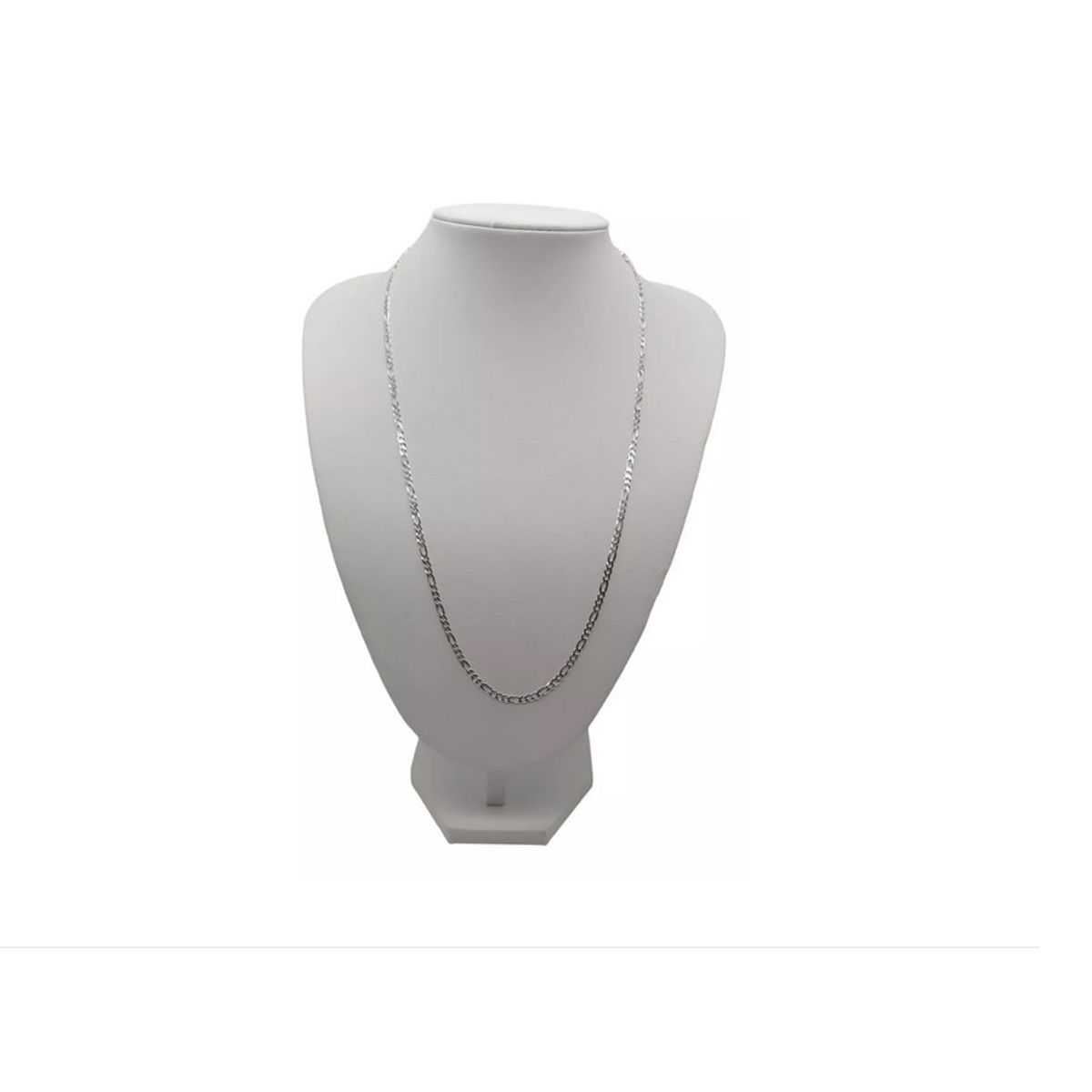 GENERICO - Cadena Hombre Plata Italiana 925 -  Modelo Figaro 60 cm x 3 mm