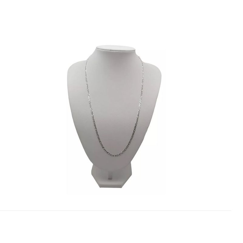GENERICO - Cadena Hombre Plata Italiana 925 -  Modelo Figaro 60 cm x 3 mm