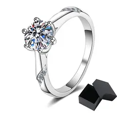 LUXURYJOYAS - Anillo Exclusivo Compromiso Toque De Oro Blanco 18kt
